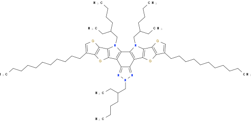 6,12,13-Tris(2-ethylhexyl)-3,9-diundecyl-12,13-dihydro-6H-thieno[2'',3'':4',5']thieno[2',3':4,5]pyrrolo[3,2-g]thieno[2',3':4,5]thieno[3,2-b][1,2,3]triazolo[4,5-e]indole-2,10-dicarbaldehyde